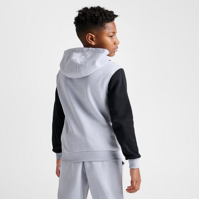 Nike club grey swoosh hotsell logo hoody