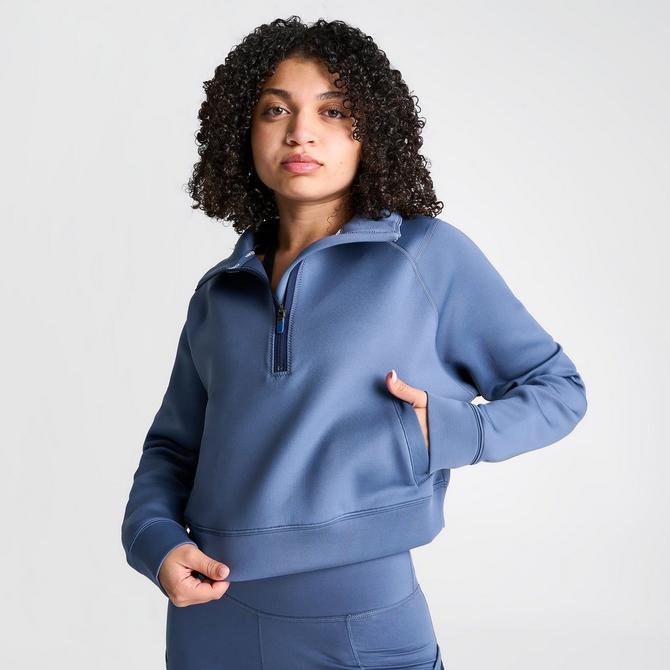 NEW LULULEMON Scuba Oversized Funnel Neck Half-Zip M/L Utility Blue