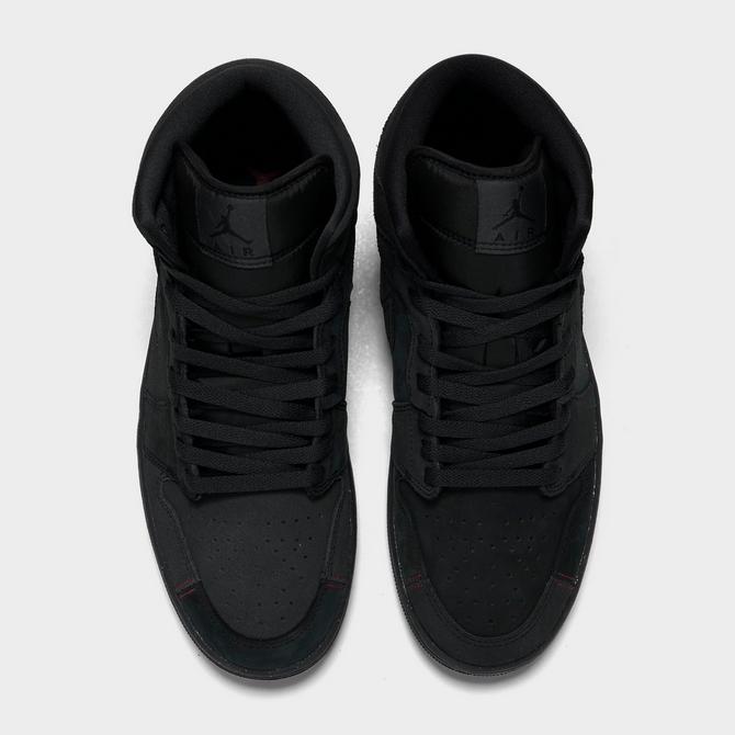 Jordan 1 mid black cheap suede