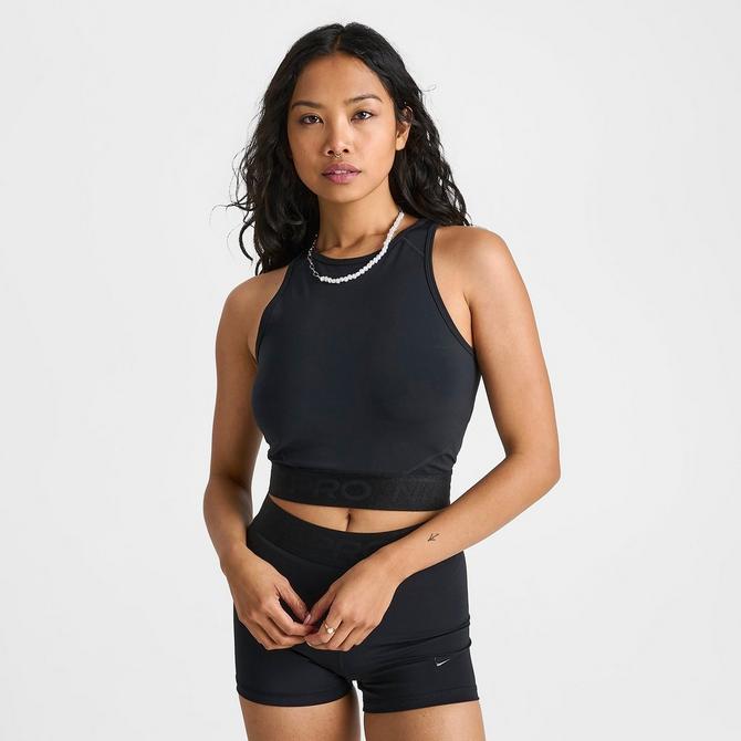 Nike Women Pro Dri-Fit Cropped Racerback Mesh Tank Top Sports Bra :  : Clothing & Accessories