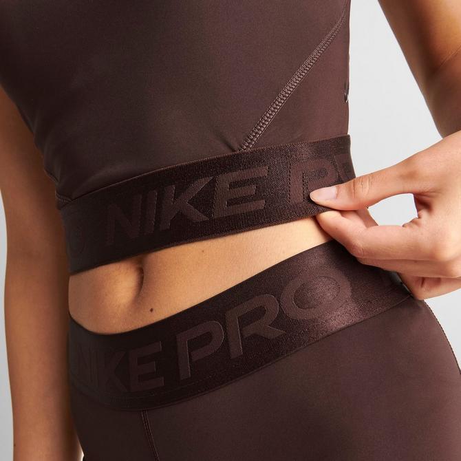 Nike Pro 3 Shorts Womens Size XL Earth Brown Workout Biker Dri