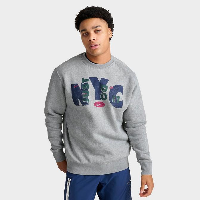 Nike crew neck discount club sweatshirt grey