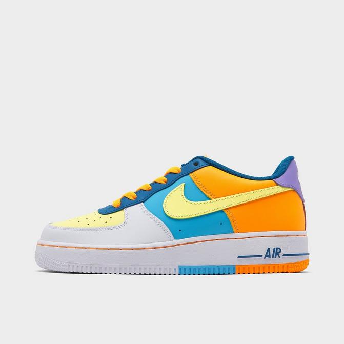 Nike Big Kids' Air Force 1 LV8 Casual Shoes Size 7.0 Leather Multicolor/Multicolor/Multicolor