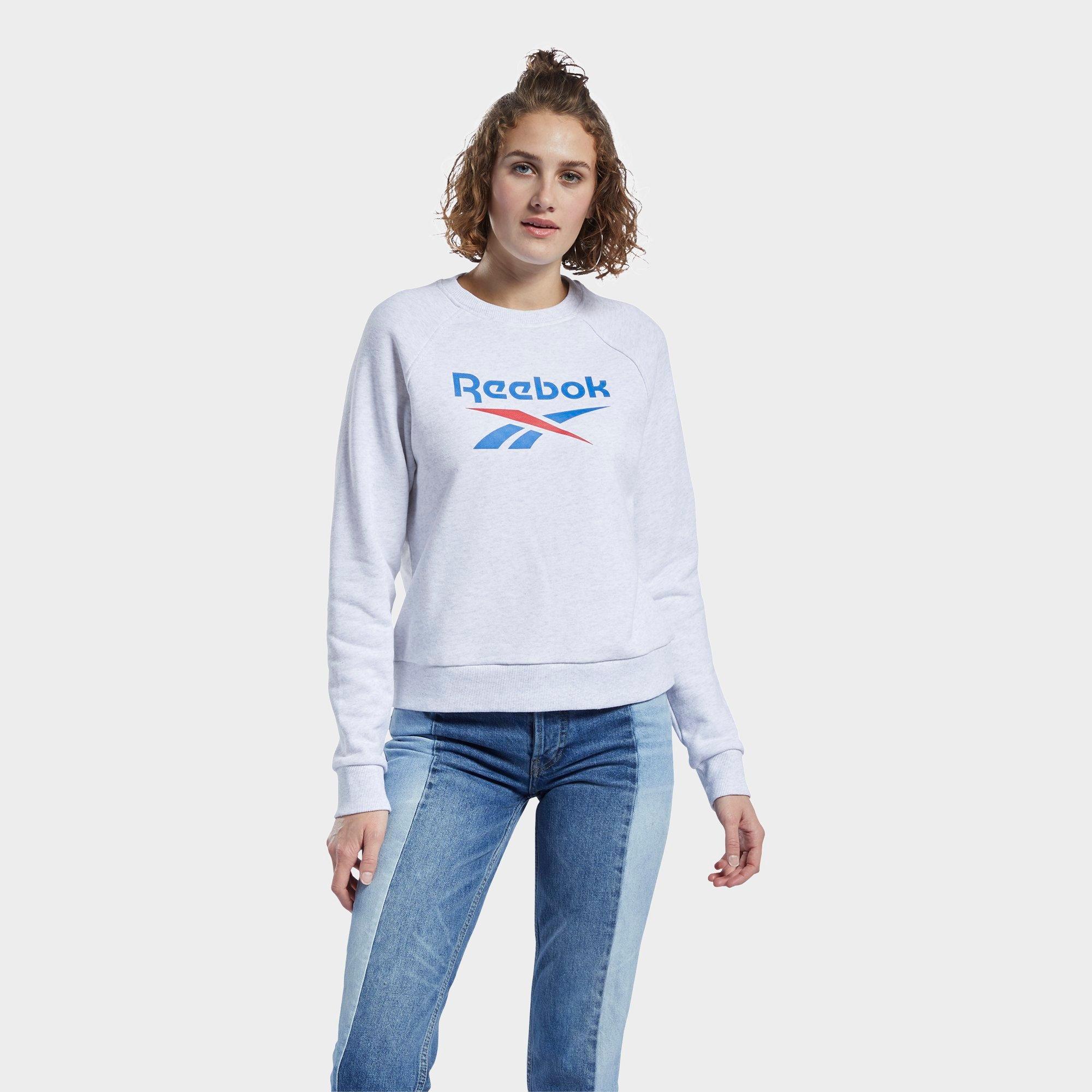reebok classics navy vector logo sweatshirt