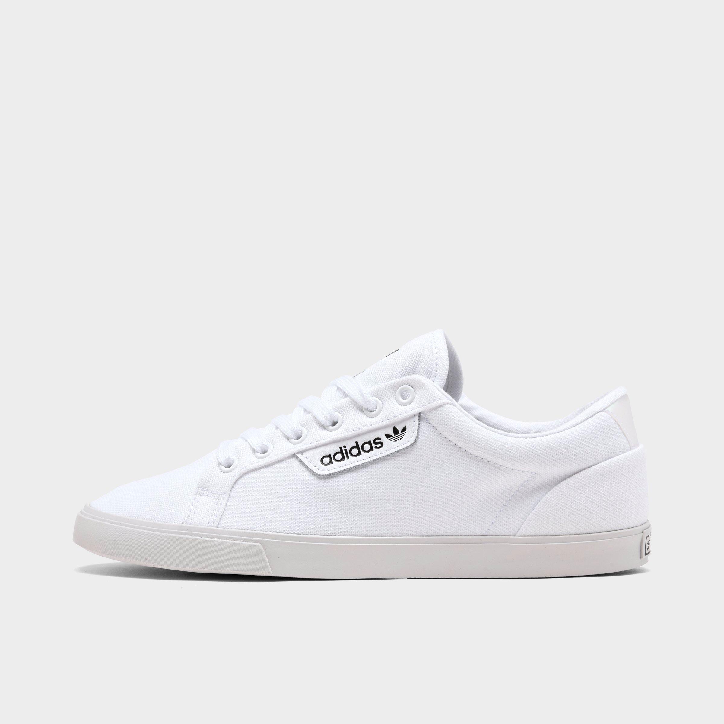 white adidas canvas shoes