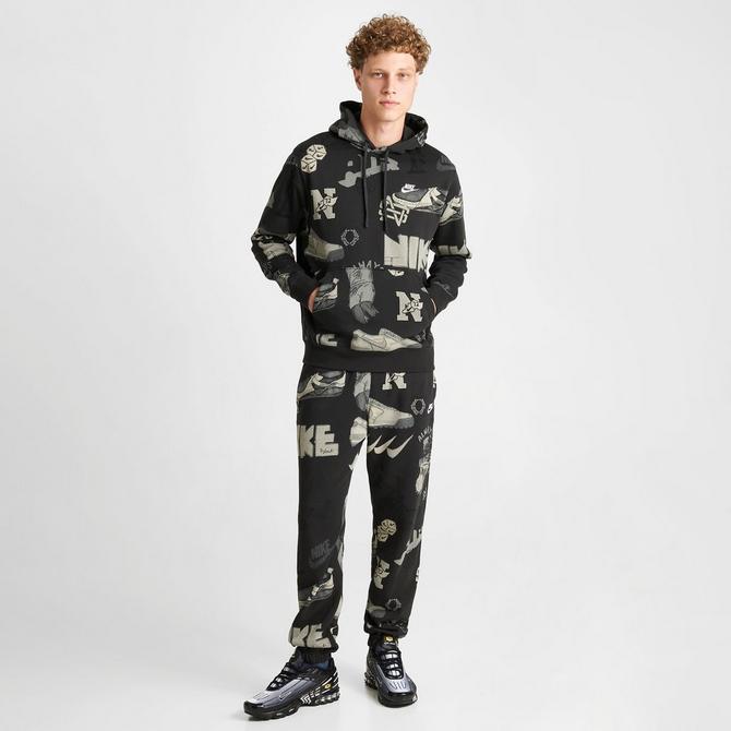 Men's Nike Sportswear Club Fleece Allover Printed Pullover Hoodie