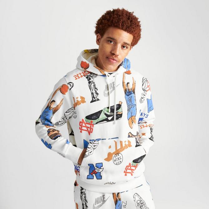 Men's nike sportswear printed club fleece hoodie new arrivals