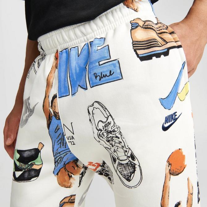 Men's Nike Sportswear Club Fleece Allover Printed Jogger Pants 