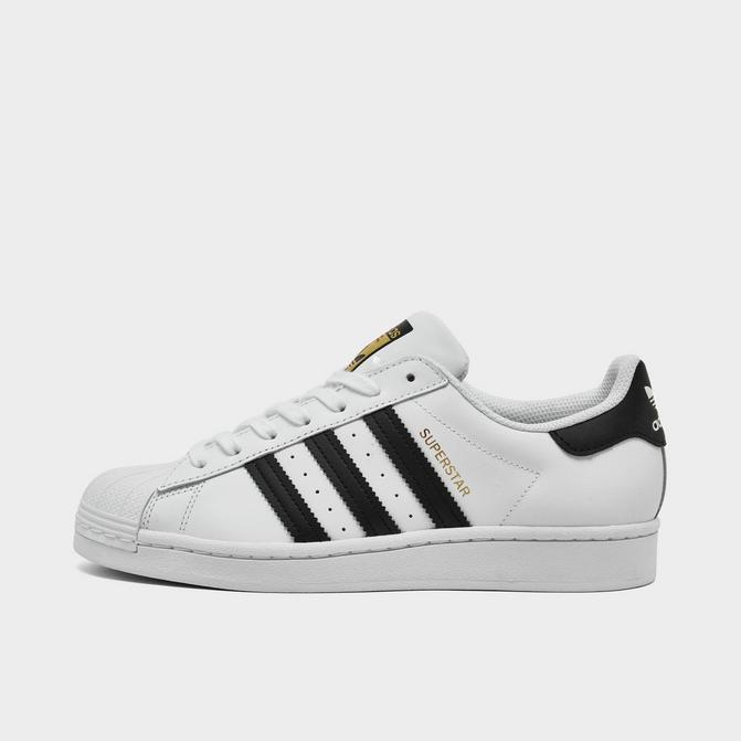 Womens adidas white & 2025 black superstar foundation trainers