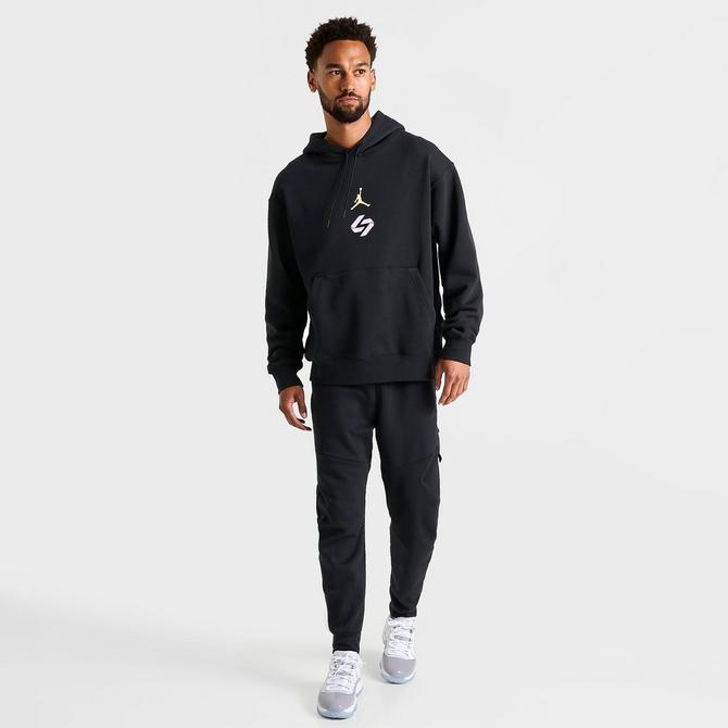 NIKE Men's $75 AIR JORDAN Jumpman Classic Fleece Hoodie BLACK