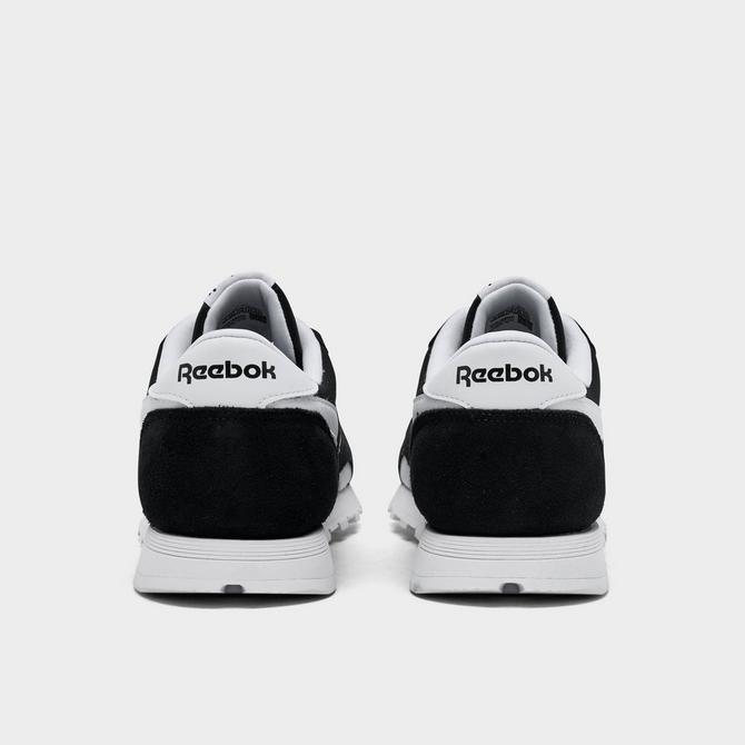 Reebok cl nylon black white deals