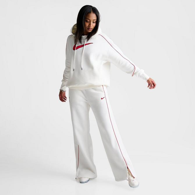 Sportswear Phoenix Fleece HR Wide Trackpants in Off White - Glue Store
