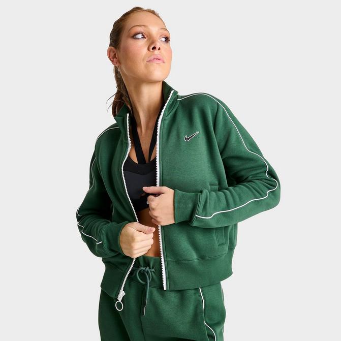 Nike Womens Gym Vintage Full Zip Hooded Sweatshirt Anthracite/Sail