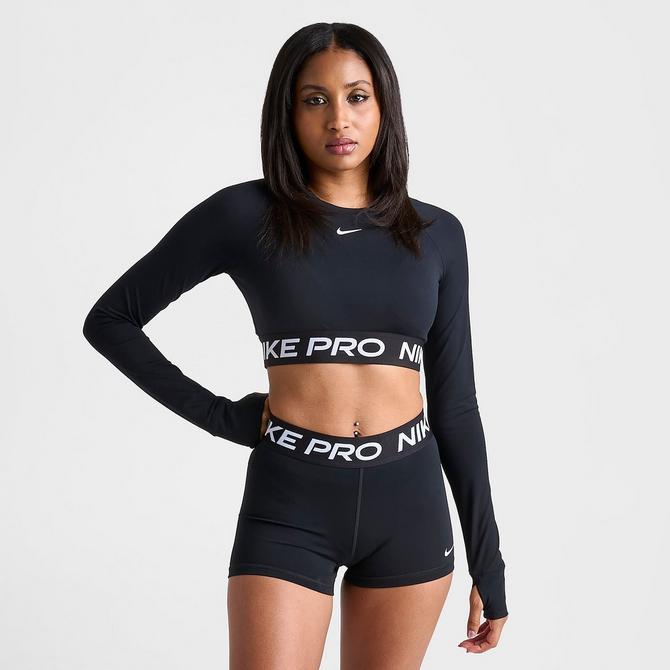 Black and white outlet nike crop top