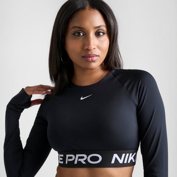 Nike pro dri fit long best sale sleeve women's