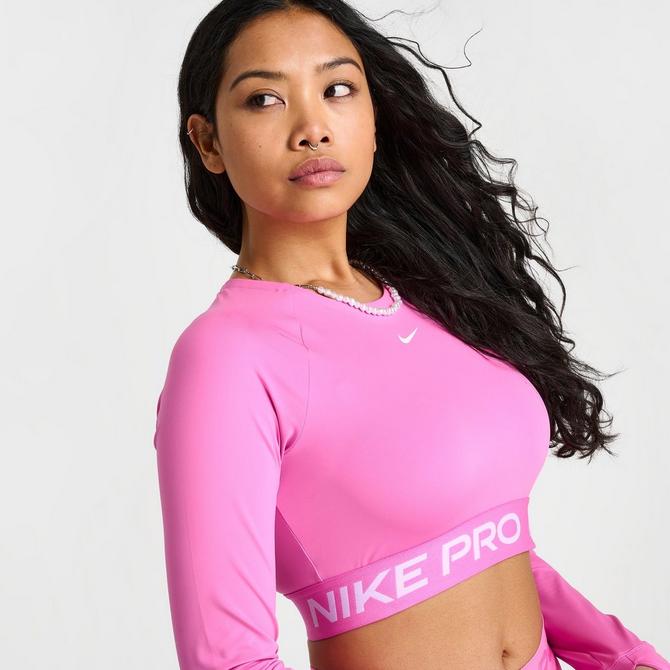 Nike pro best sale zip up top