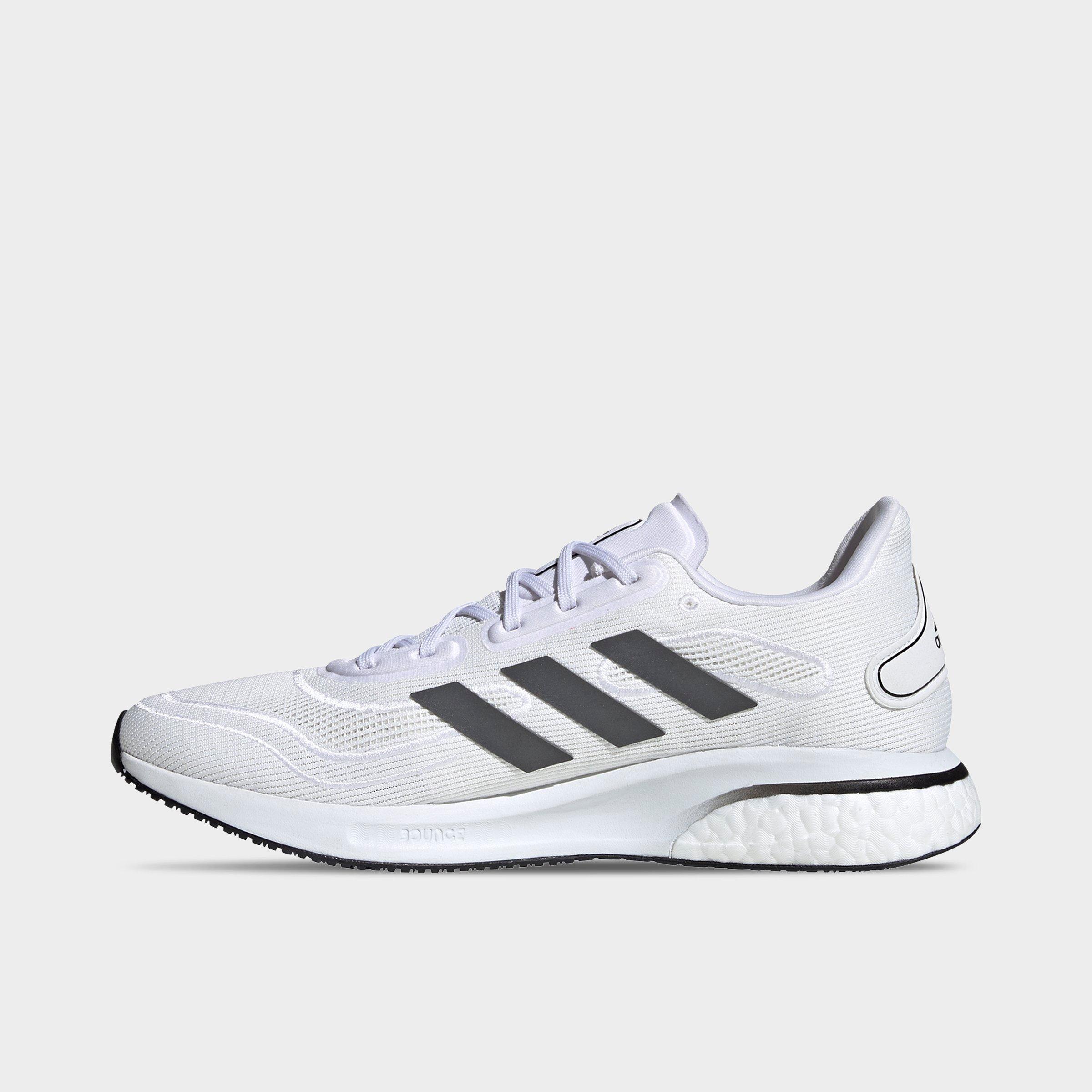 white addidas running shoes