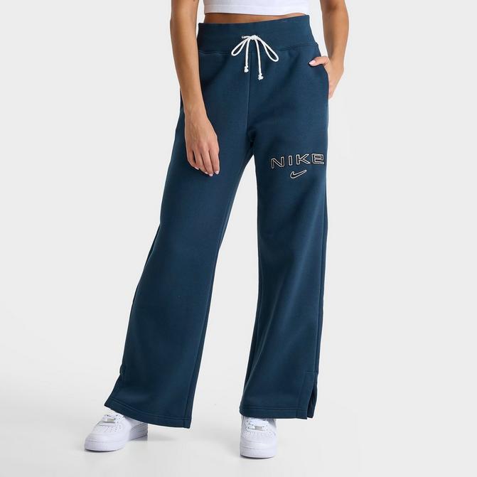 Women s Nike Sportswear Phoenix Fleece High Waisted Wide Leg Logo Pants JD Sports