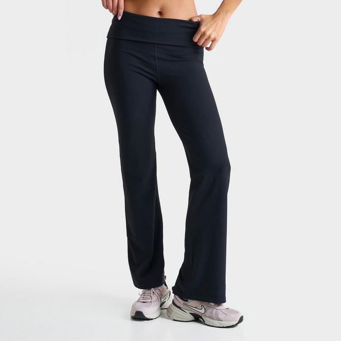 Women s Nike One Dri FIT High Waisted Fold Over Flare Leggings