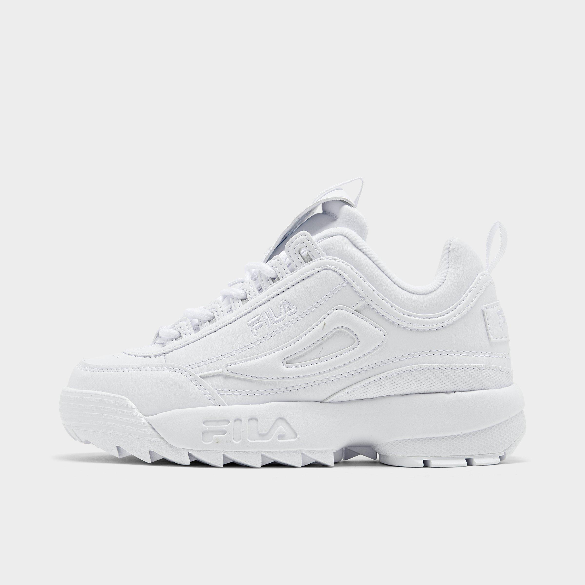 big white fila shoes