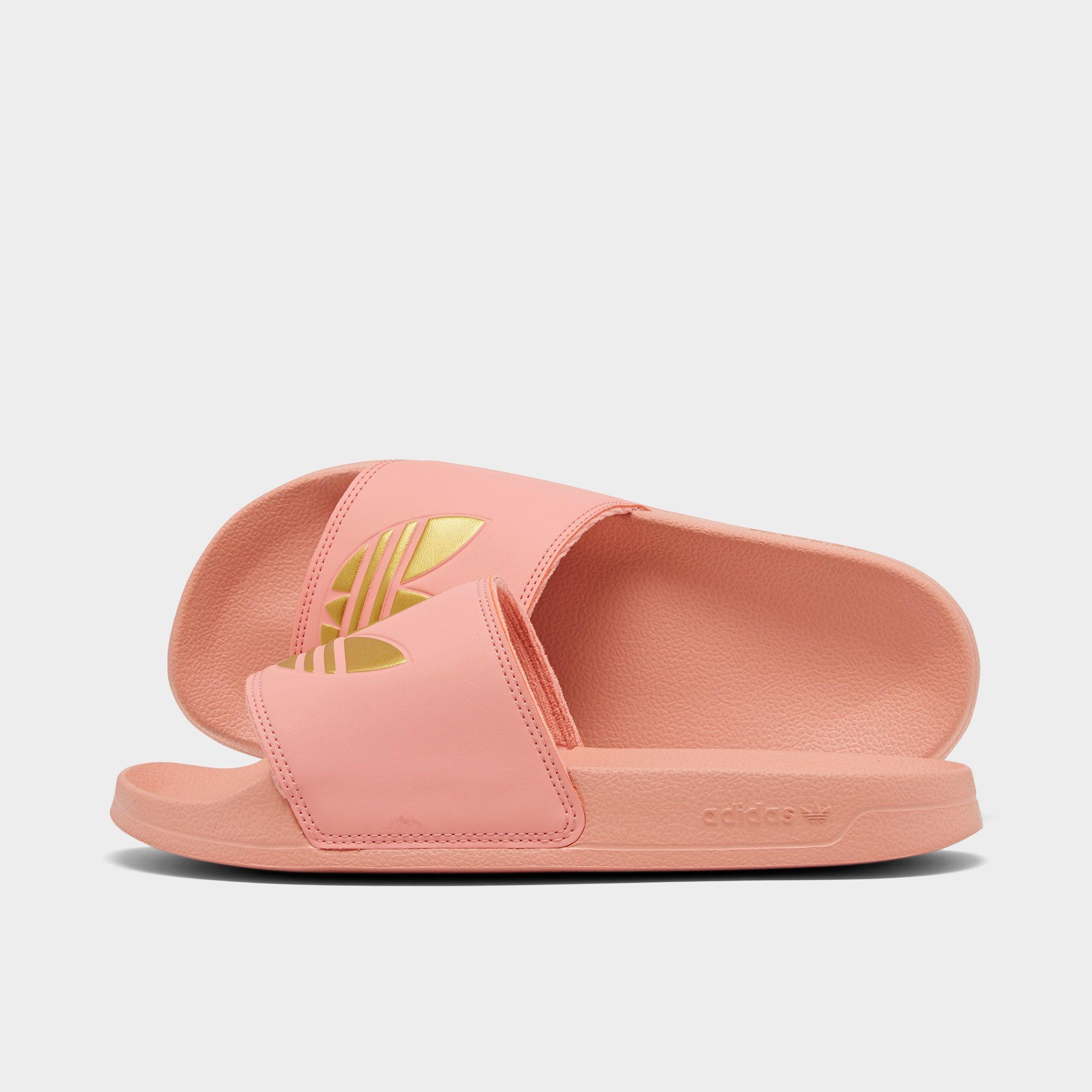 adidas pink slides womens