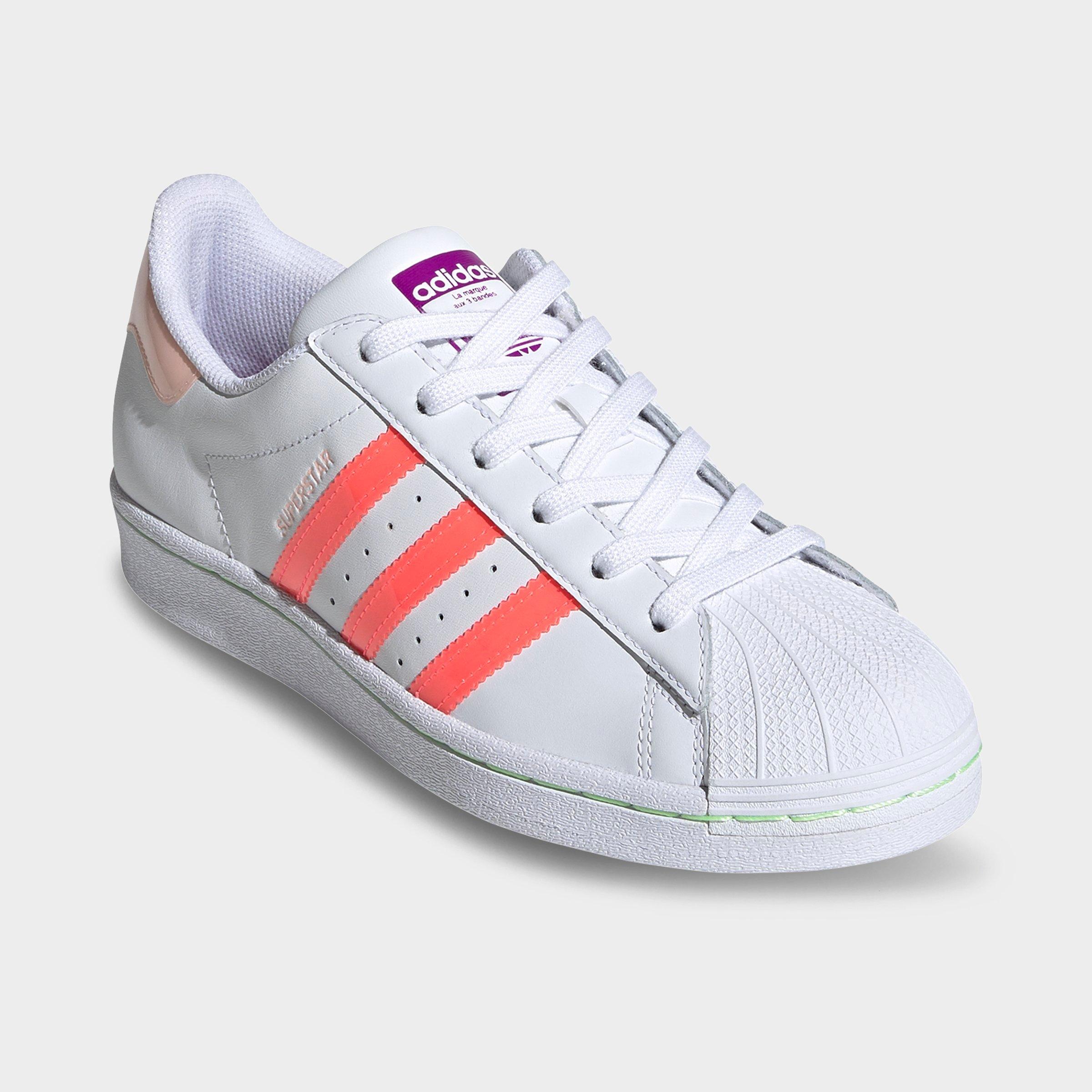adidas originals superstar women's white and pink