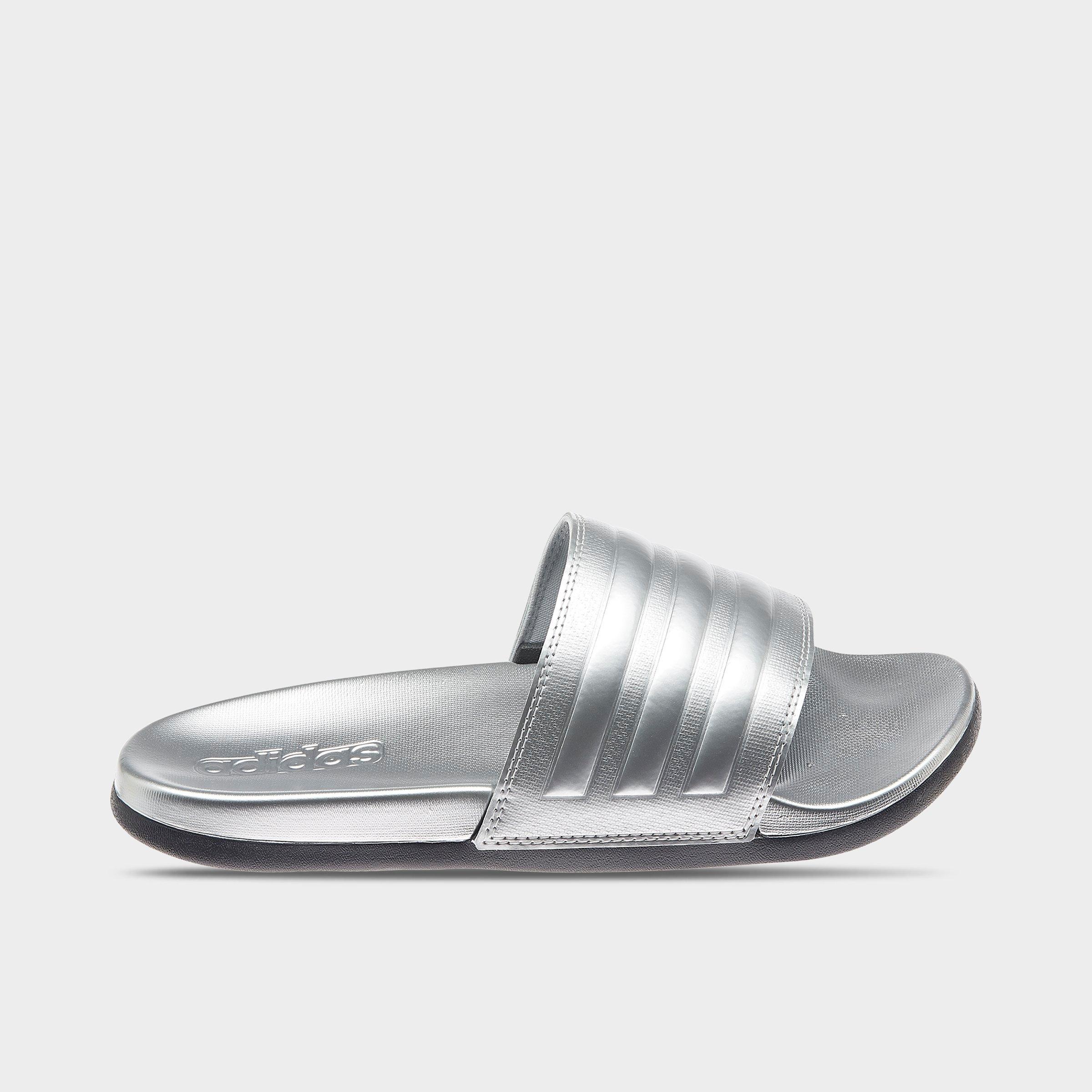adidas adilette slides silver