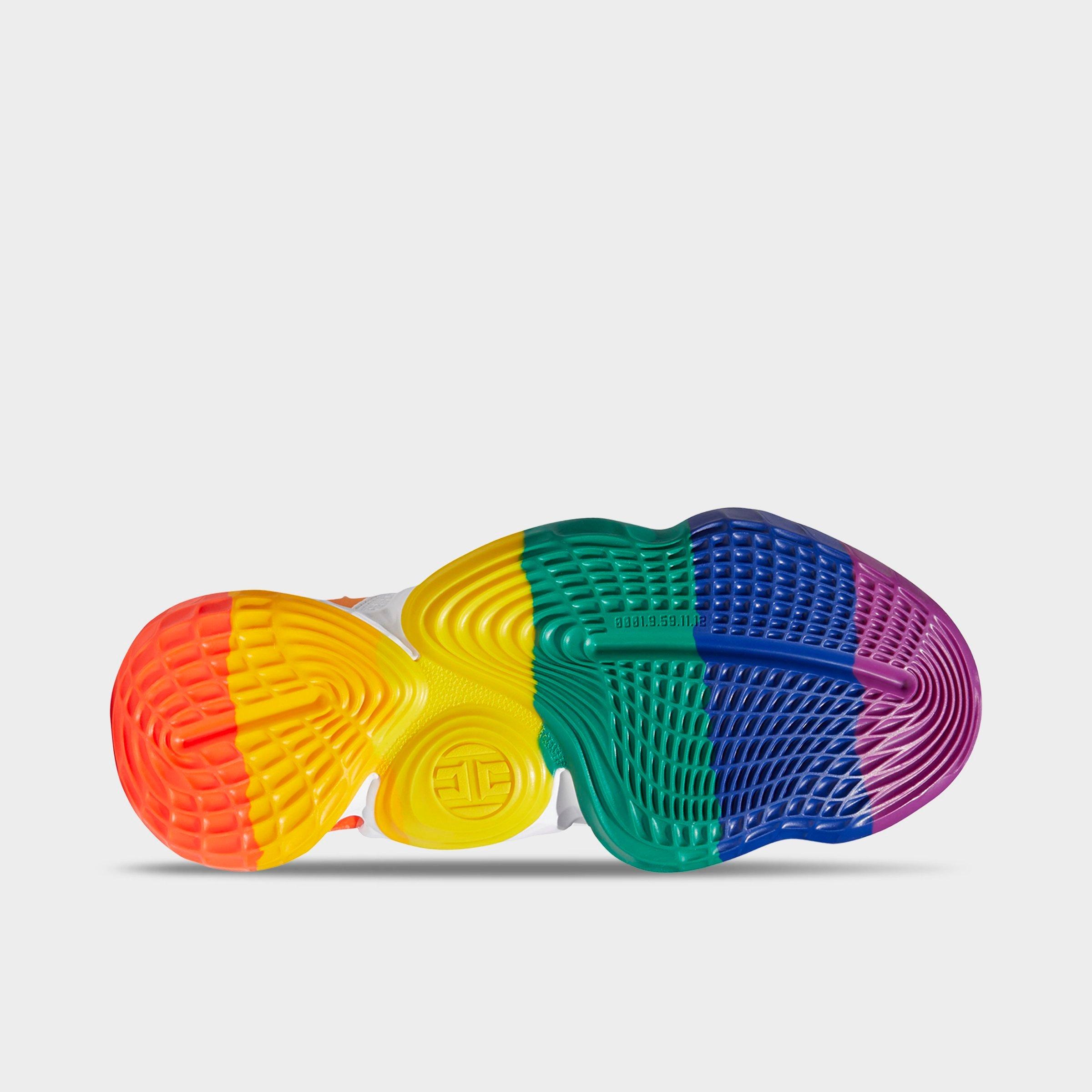 rainbow bottom basketball shoes