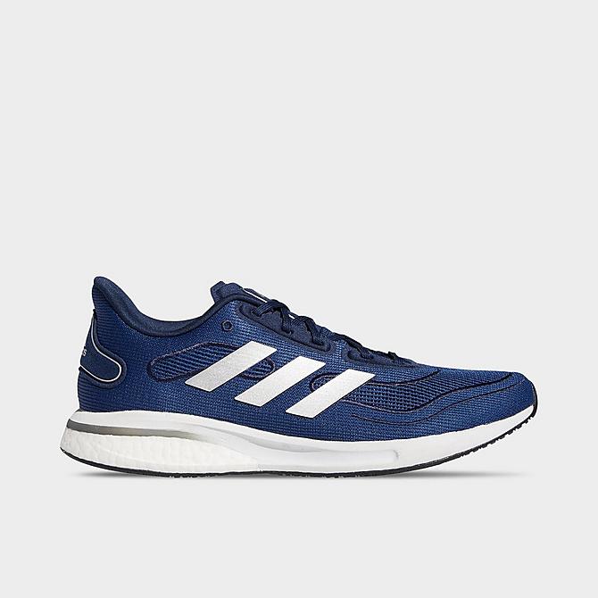 Front view of Men's adidas Supernova Running Shoes in Collegiate Navy/Silver Metallic/Core Black Click to zoom