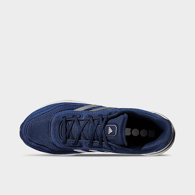 Back view of Men's adidas Supernova Running Shoes in Collegiate Navy/Silver Metallic/Core Black Click to zoom