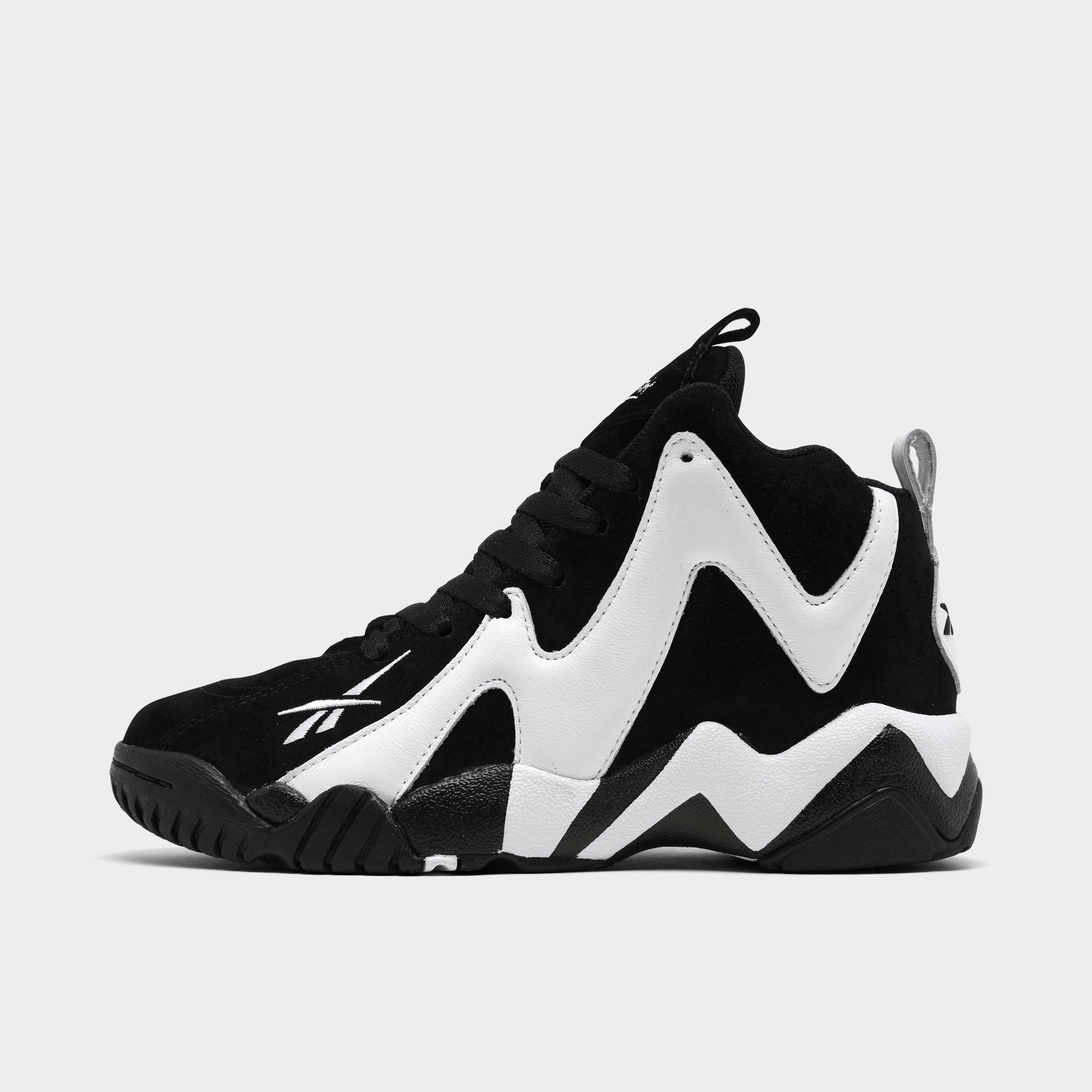 reebok black and white basketball shoes