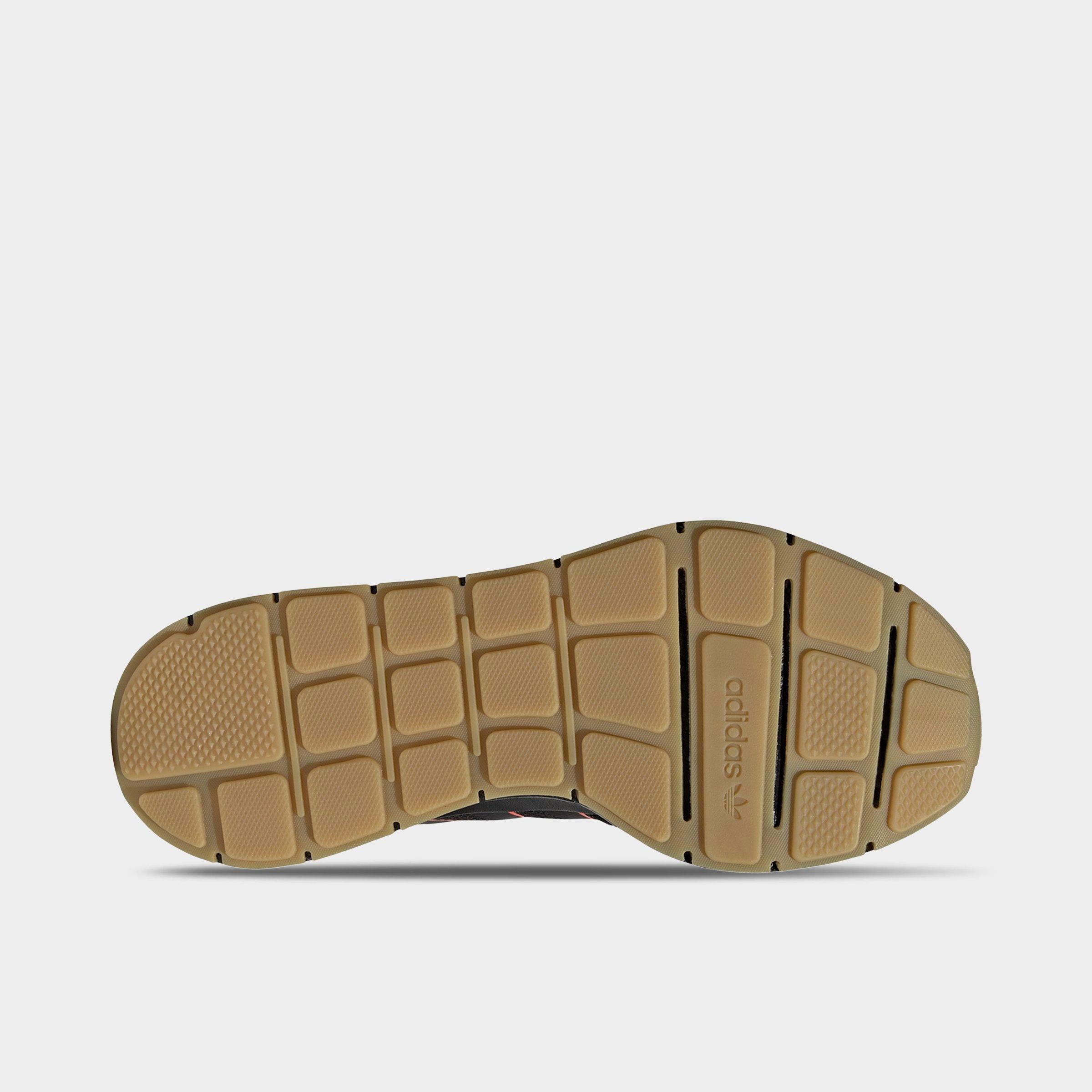 black adidas with tan bottom