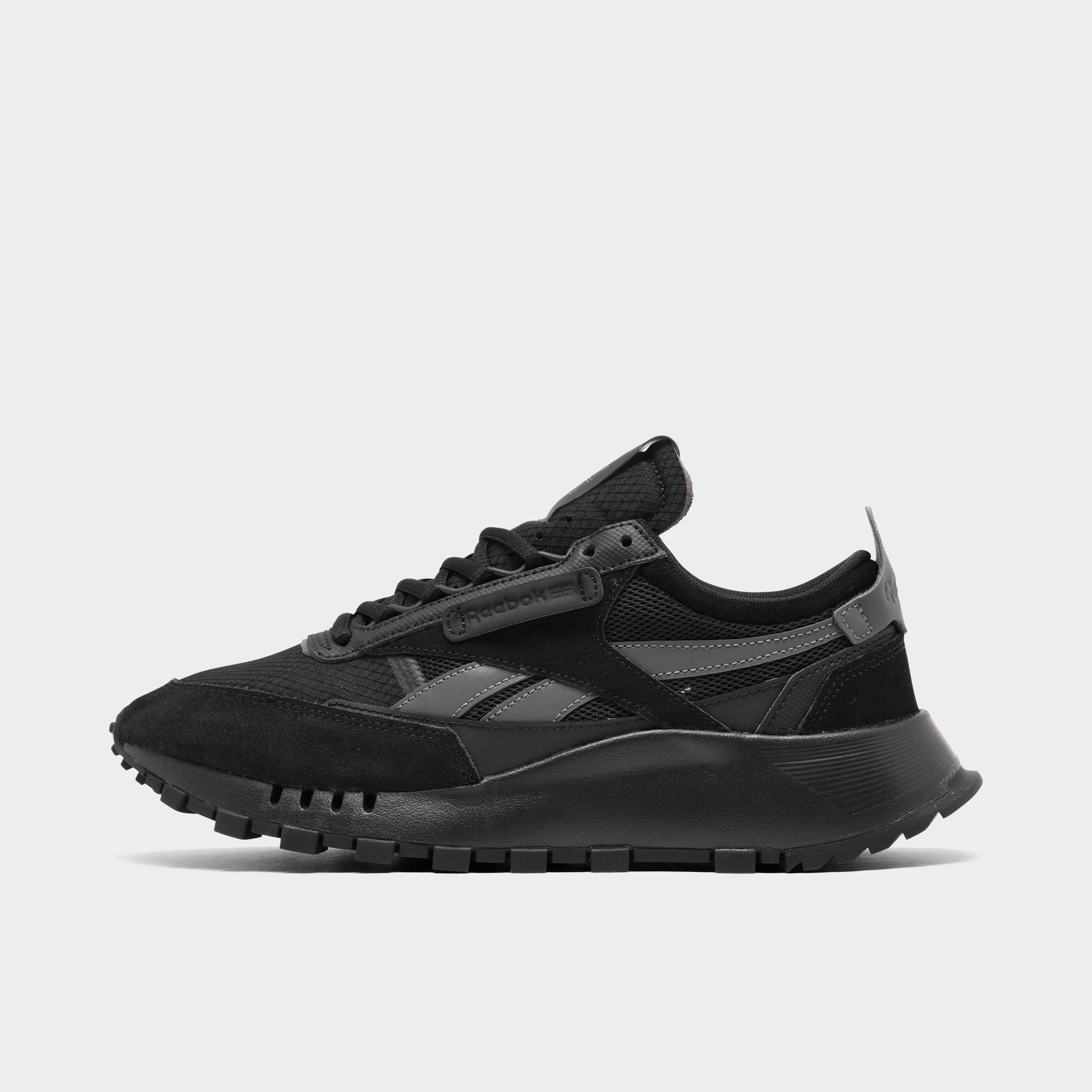 reebok leather black shoes