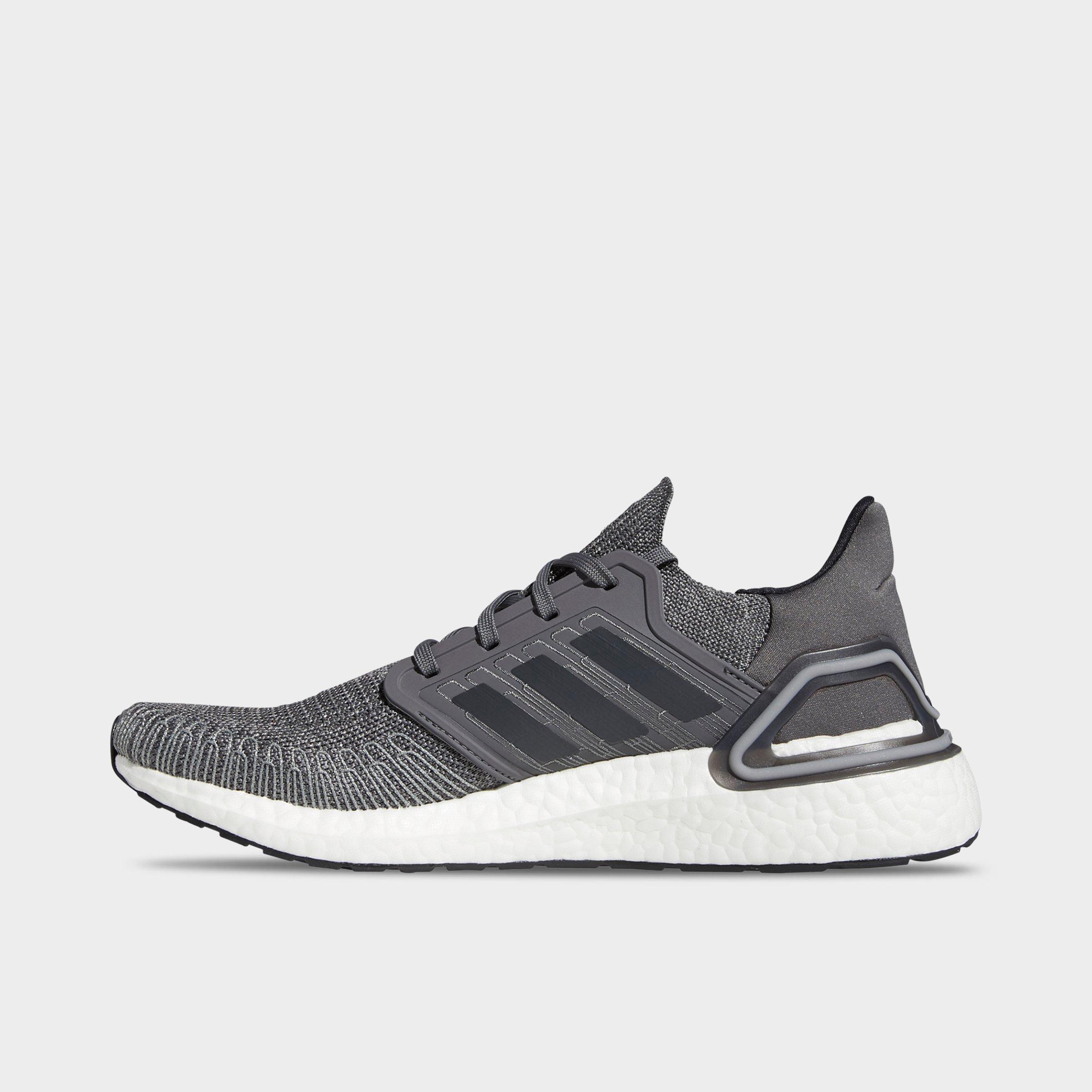 grey adidas running shoes