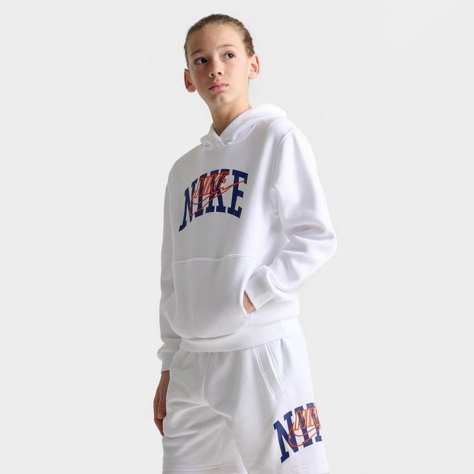 Kids Nike Sportswear Club Fleece Arch Logo Pullover Hoodie