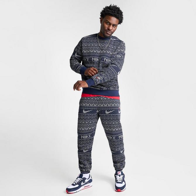 Nike Men's Sportswear Club Holiday Fleece Crew - Hibbett