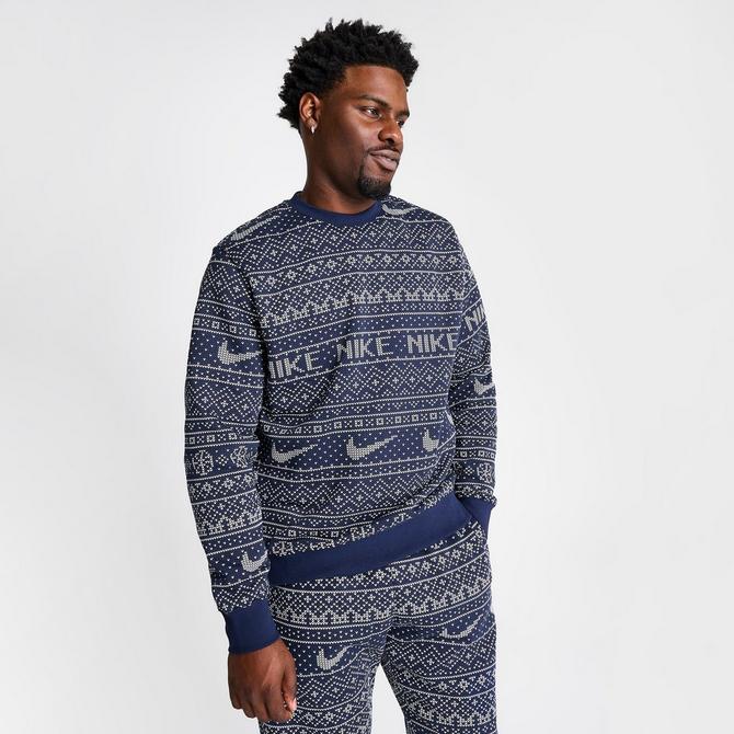 Men s fleece crew nike hot sale sportswear