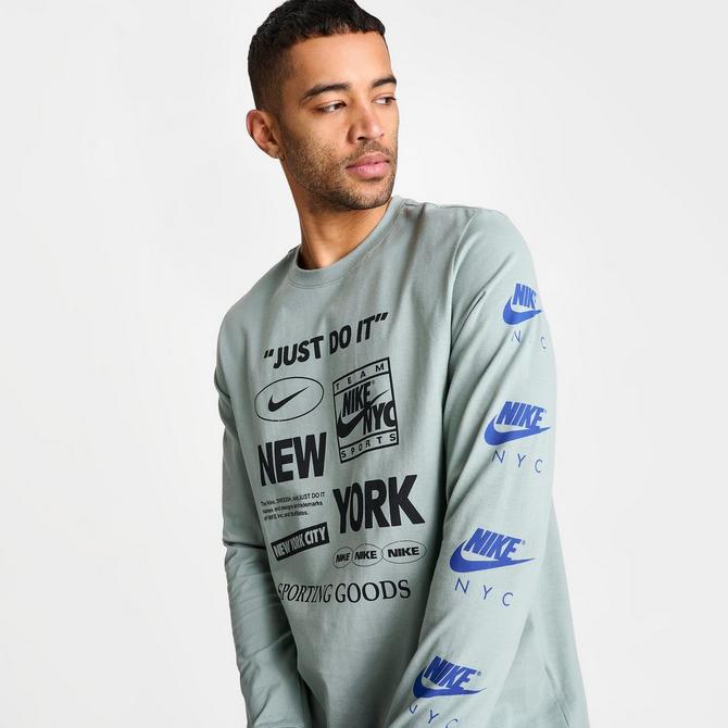 Men s Nike Sportswear Just Do It NYC Graphic Long Sleeve T Shirt