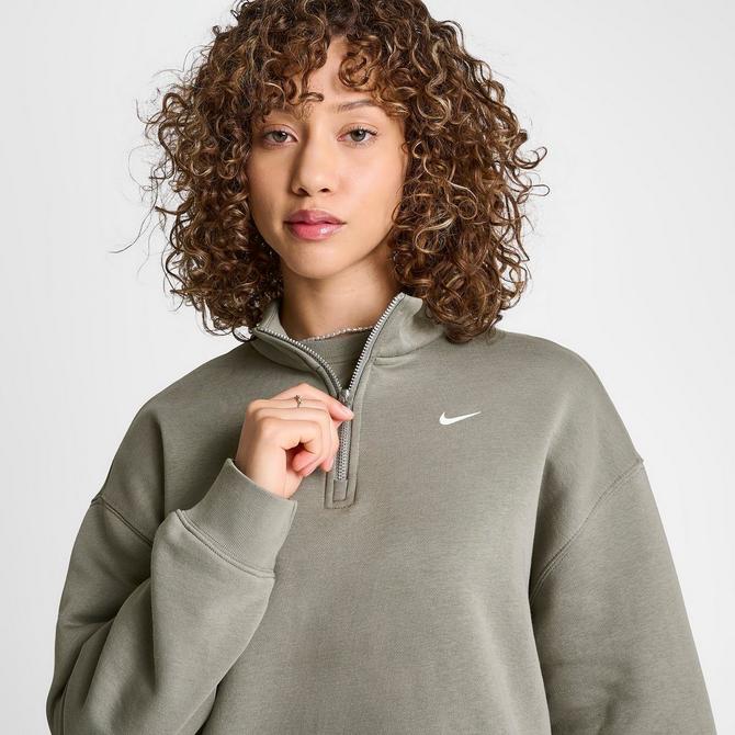 Women's Nike Sportswear Oversized Quarter-Zip Fleece Top