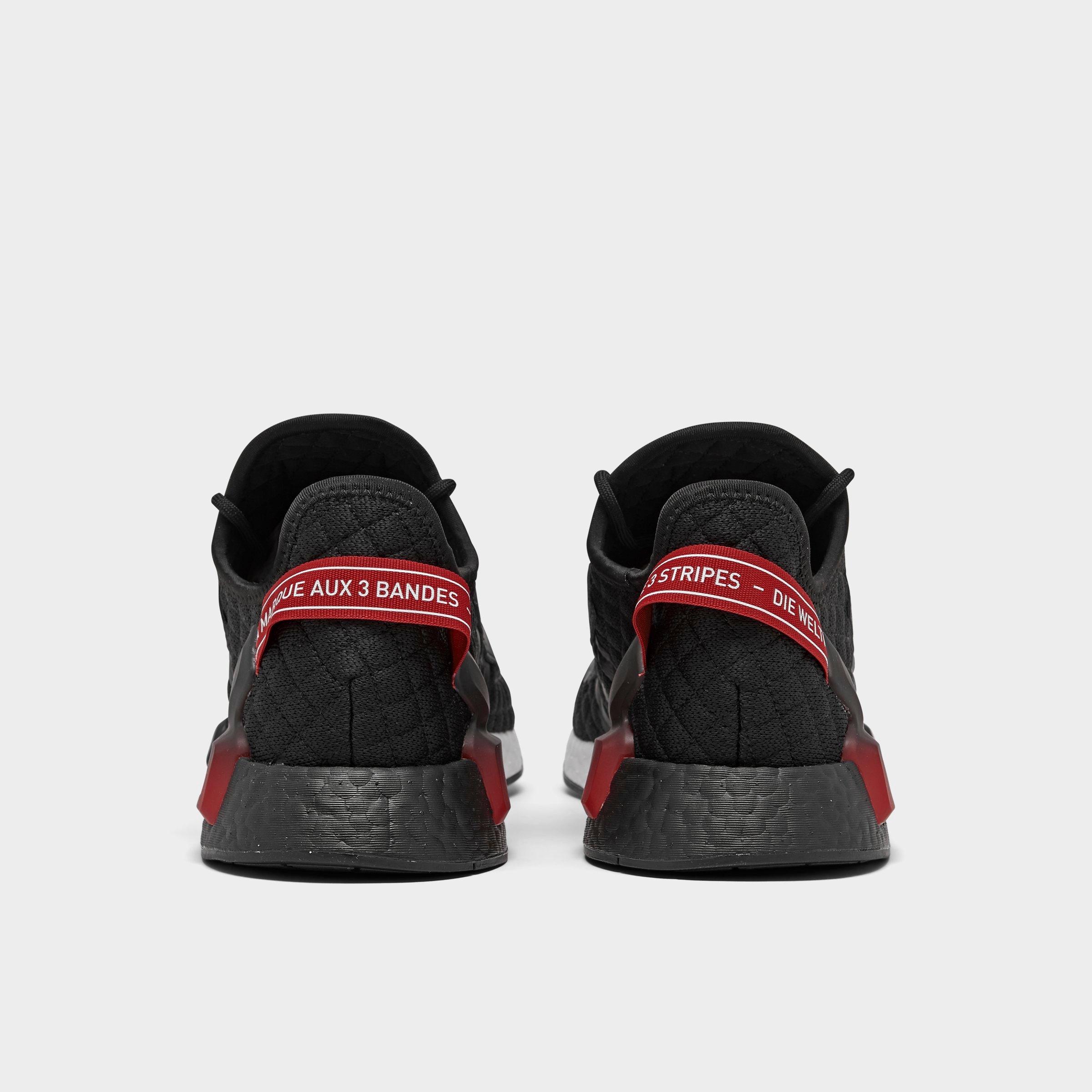 adidas nmd r1 mens black red