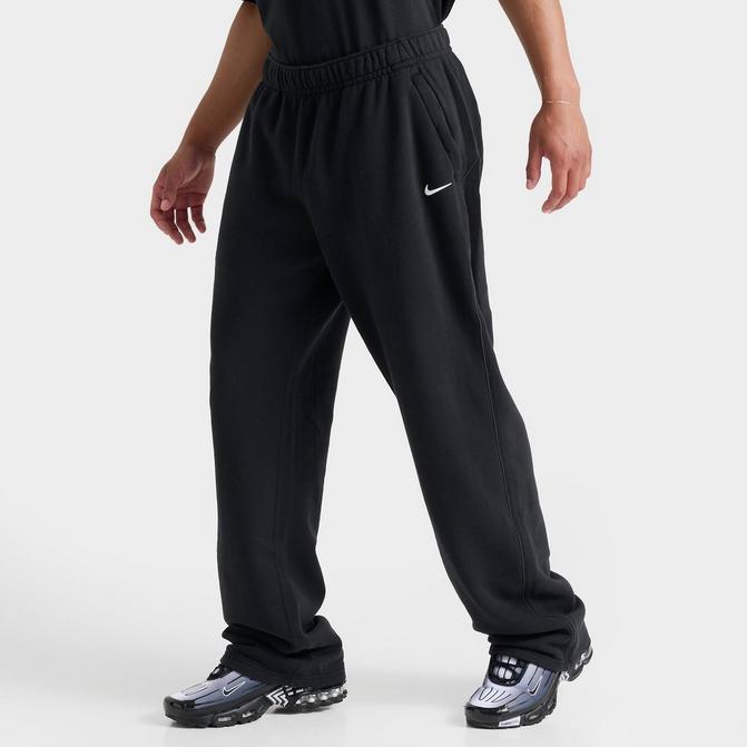 Mens nike sweatpants open bottom sale