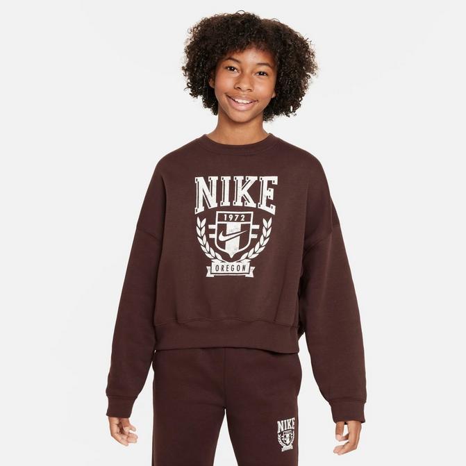 Girls Nike Sportswear Oversized Fleece Crewneck Sweatshirt JD Sports