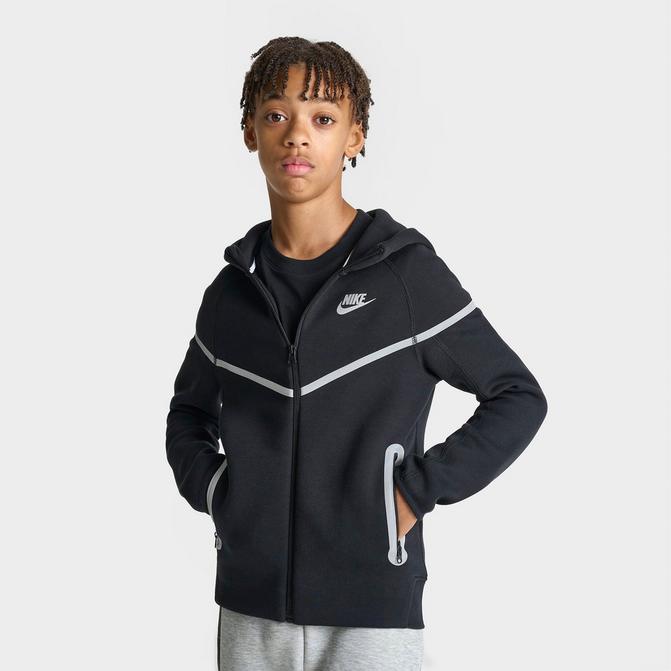 Boys Big Kids Nike Sportswear Tech Fleece Reflective Full Zip Hoodie