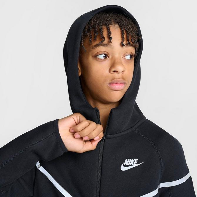 Boys Big Kids Nike Sportswear Tech Fleece Reflective Full Zip Hoodie