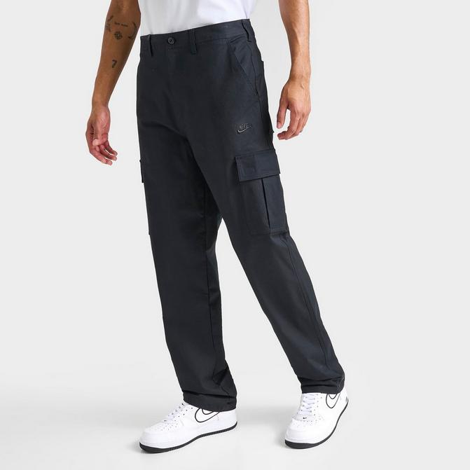 Nike club cuffed woven best sale cargo joggers in black