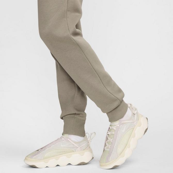 [angle] view of Women's Nike Sportswear Phoenix Fleece Mid-Rise Jogger Sweatpants in Light Army/Sail Click to zoom