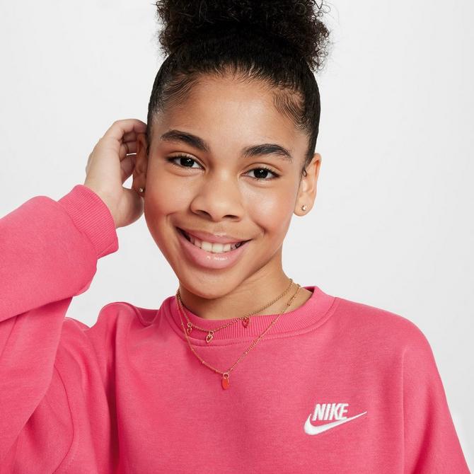 Nike club crewneck sweatshirt in pink online