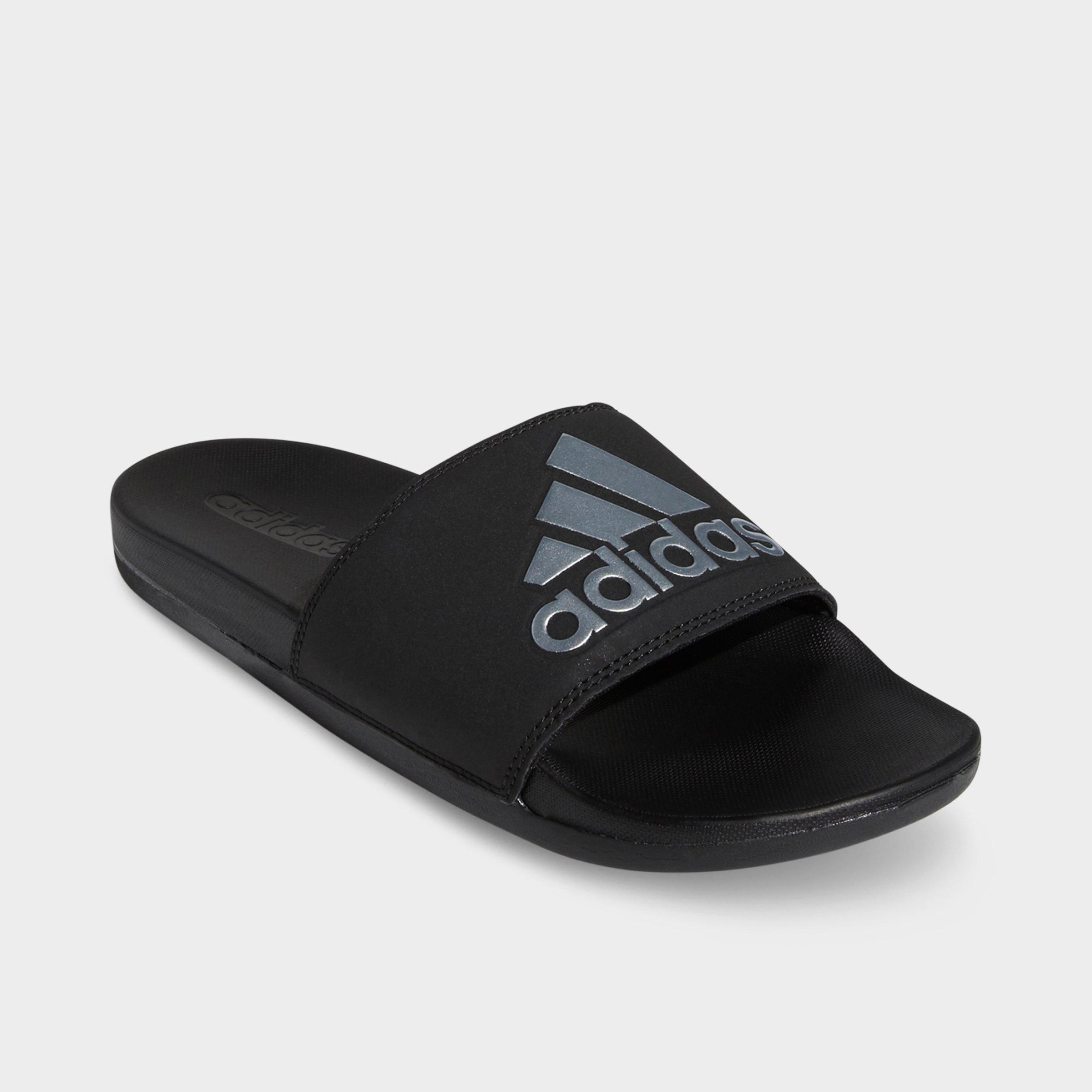 adilette comfort slides silver