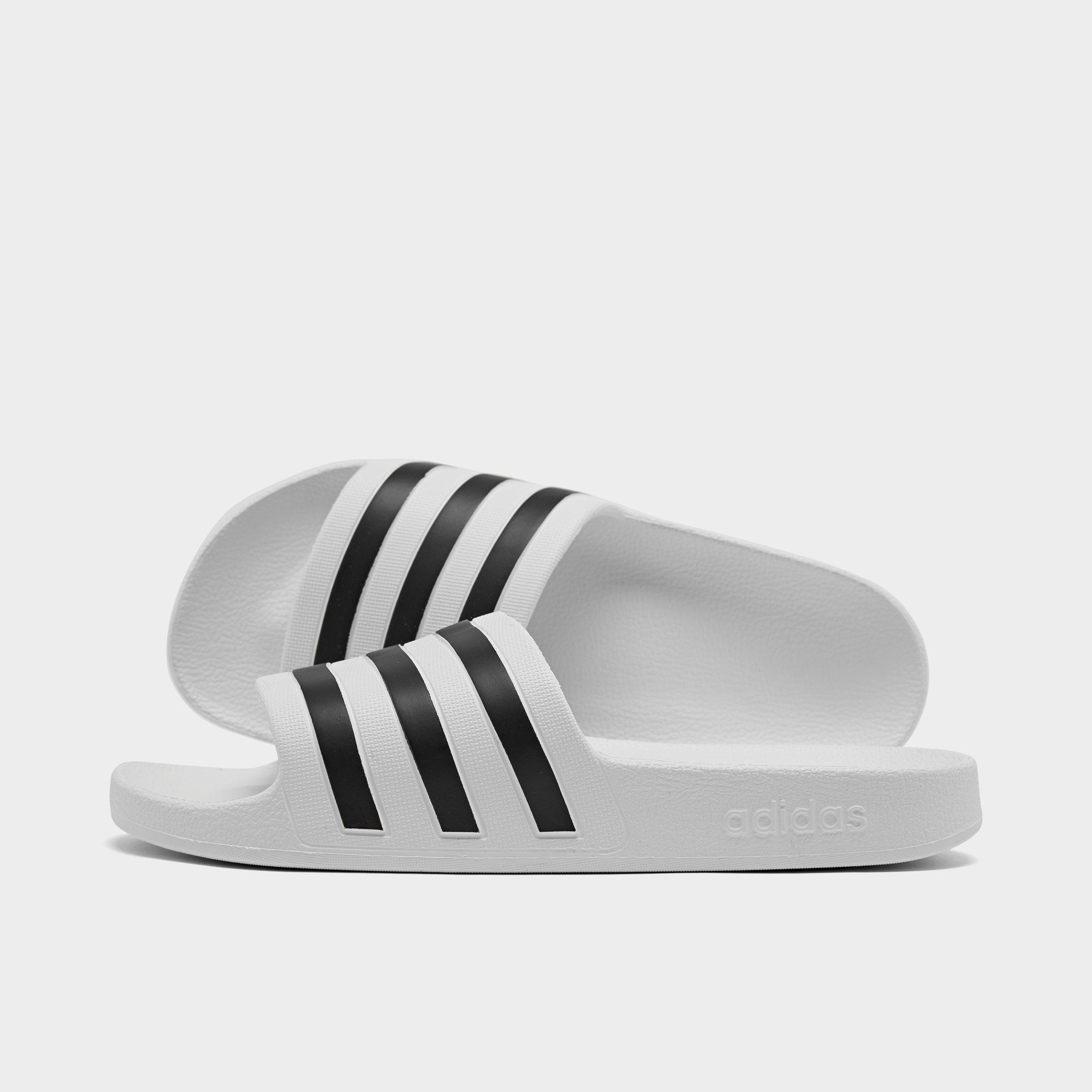 adidas adilette aqua slides white