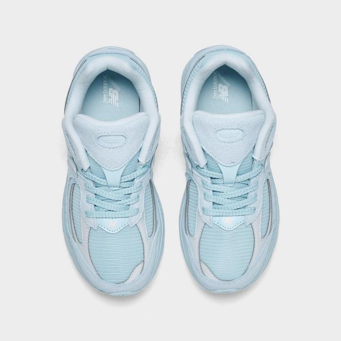 Back view of Big Kids' New Balance 2002R Casual Shoes in Light Blue Click to zoom
